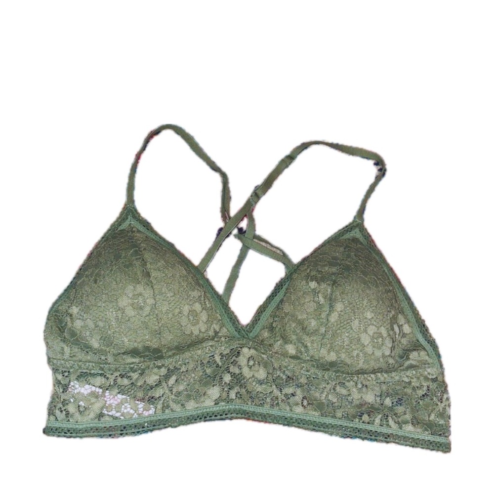 Xhilaration Lace Bralette- Sage Green- excellent condition